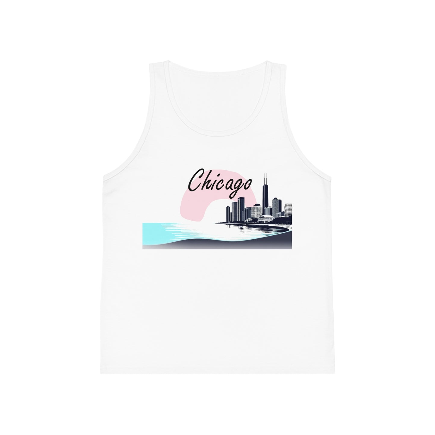 Elegant Chicago Skyline Unisex Kids Jersey Tank Top
