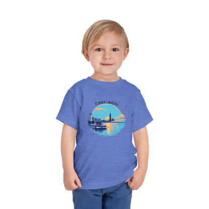 Retro Chicago Unisex Toddler Short Sleeve Tee