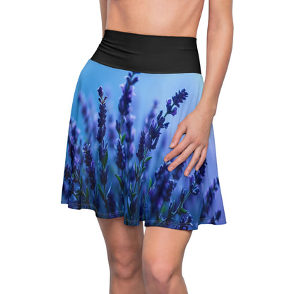 Lavender Print Skater Skirt