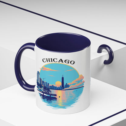 Retro Chicago Accent Coffee Mug