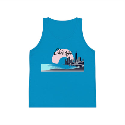 Elegant Chicago Skyline Unisex Kids Jersey Tank Top