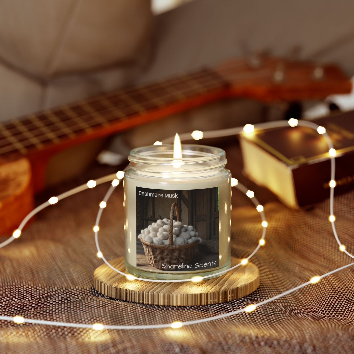 Cashmere Musk Scented Coconut Apricot Wax Candle