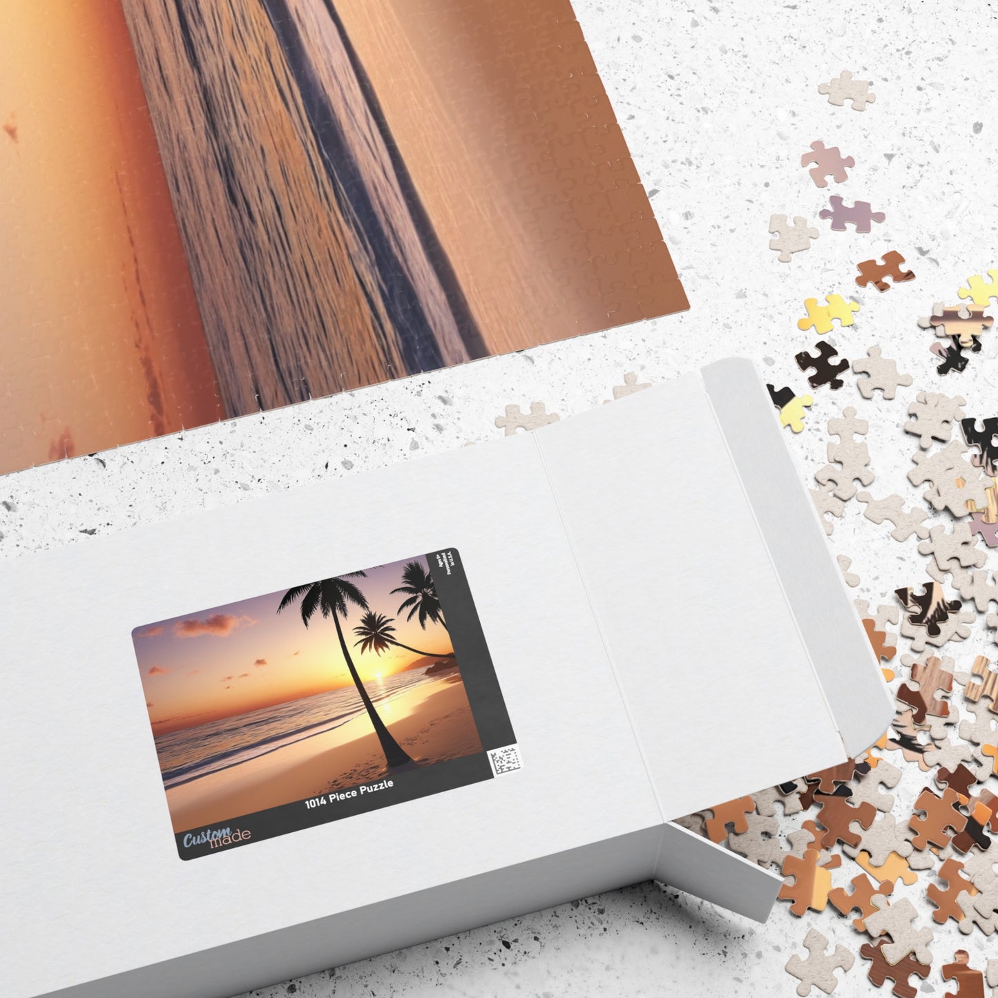 Tropical Beach at Sunset Jigsaw Puzzle