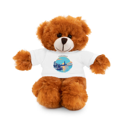 Retro Chicago Sunset Stuffed Animals with Tee