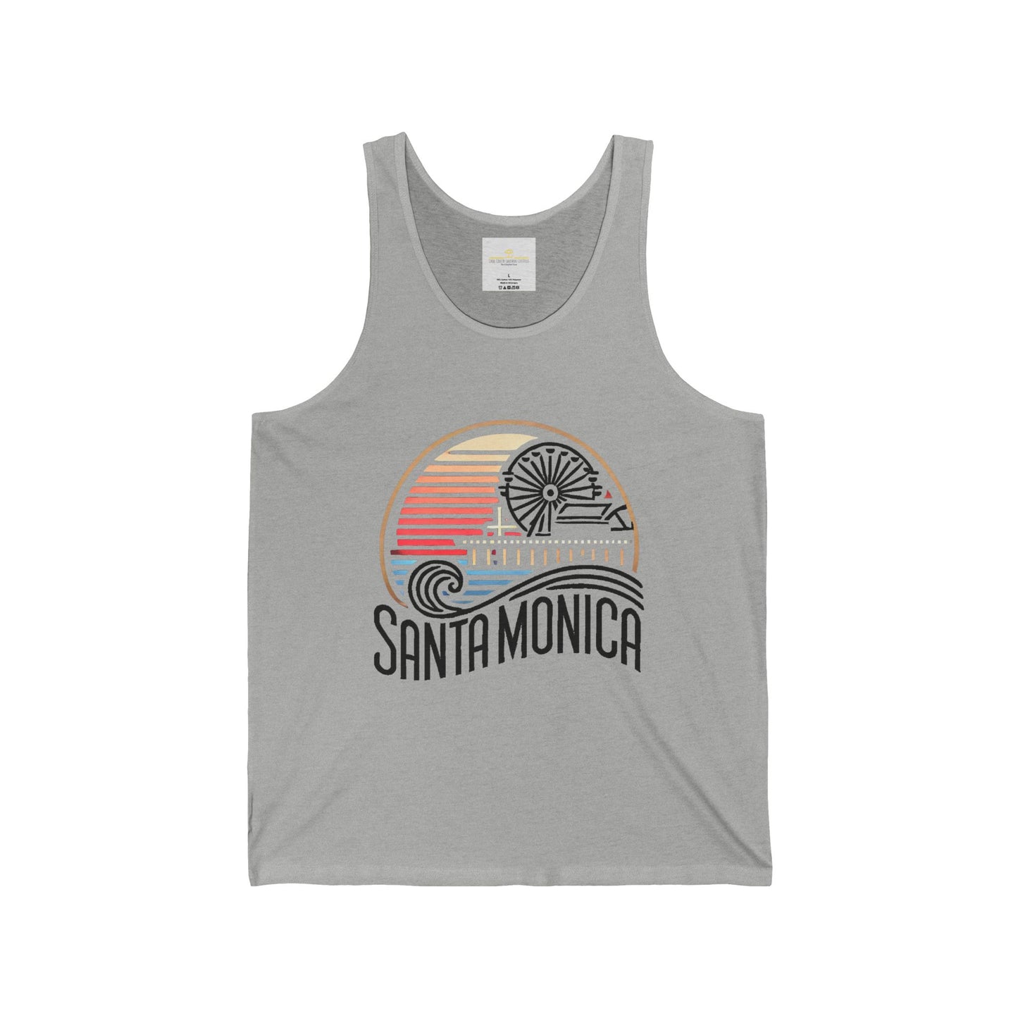 Vibrant Santa Monica Unisex Jersey Tank