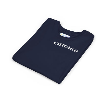 Mystery Noir Chicago Skyline Sunset Unisex Youth Short Sleeve Tee
