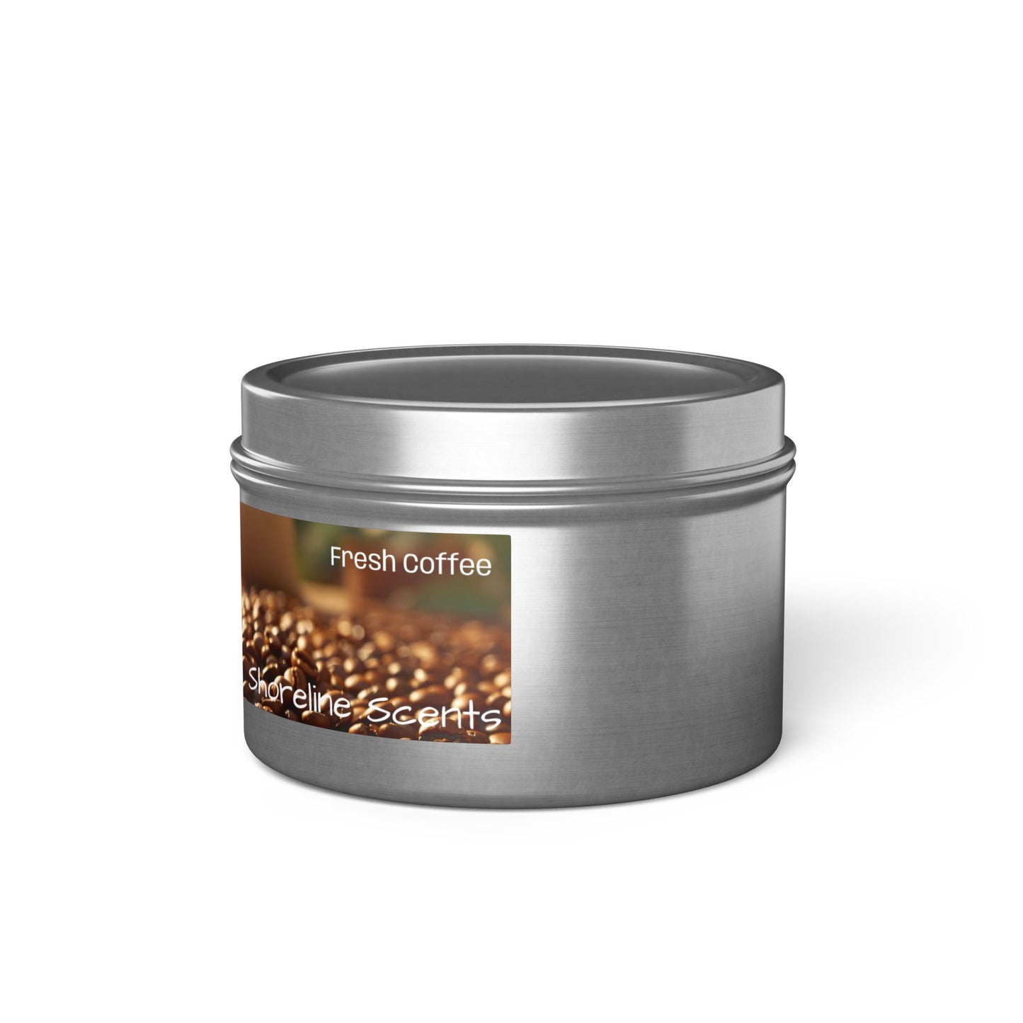 Fresh Coffee Scented Rustic Tin Candle