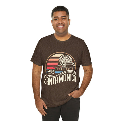 Vibrant Santa Monica Unisex Jersey Short Sleeve Tee