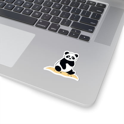 Beach Panda Kiss-Cut Sticker