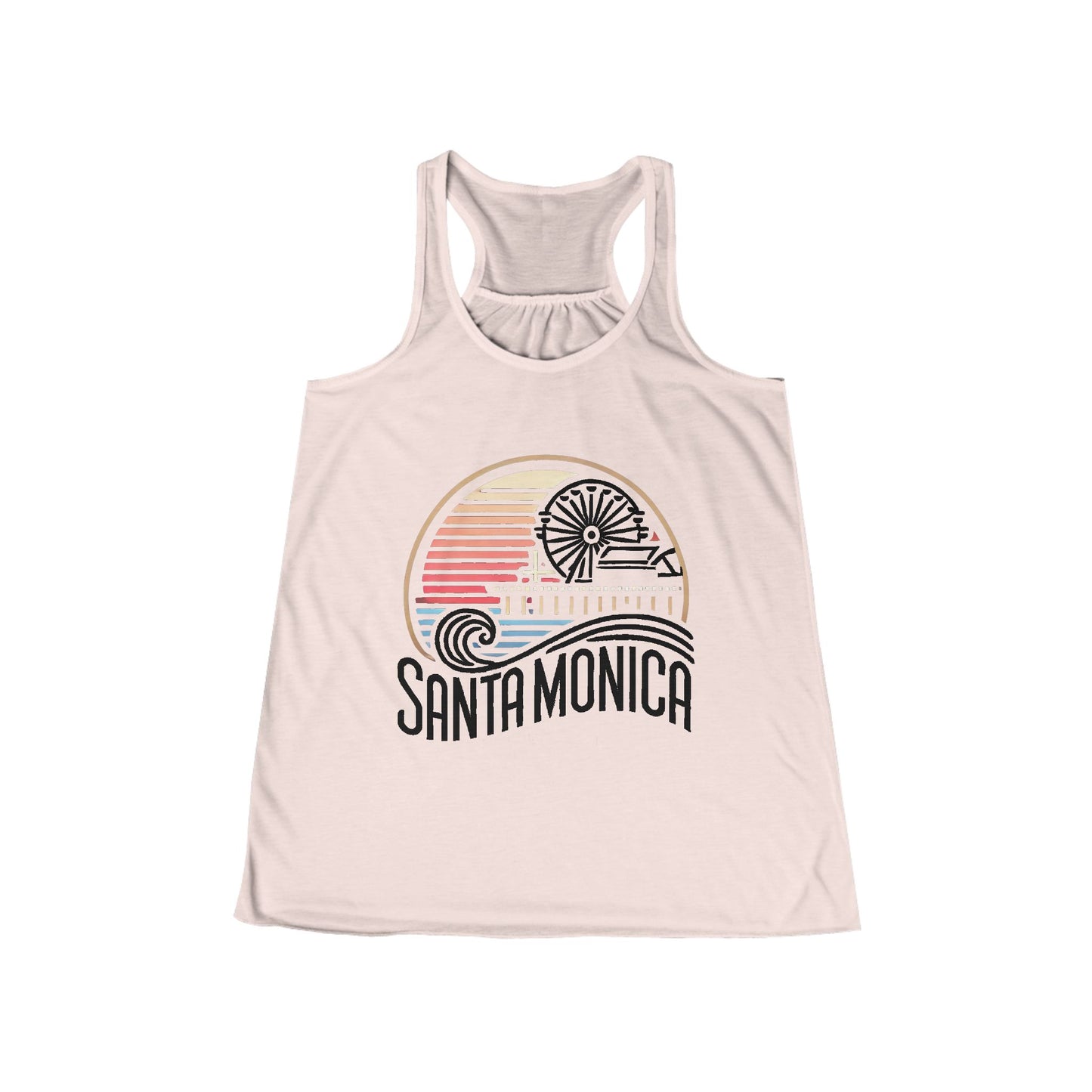 Vibrant Santa Monica Women's Flowy Racerback Tank