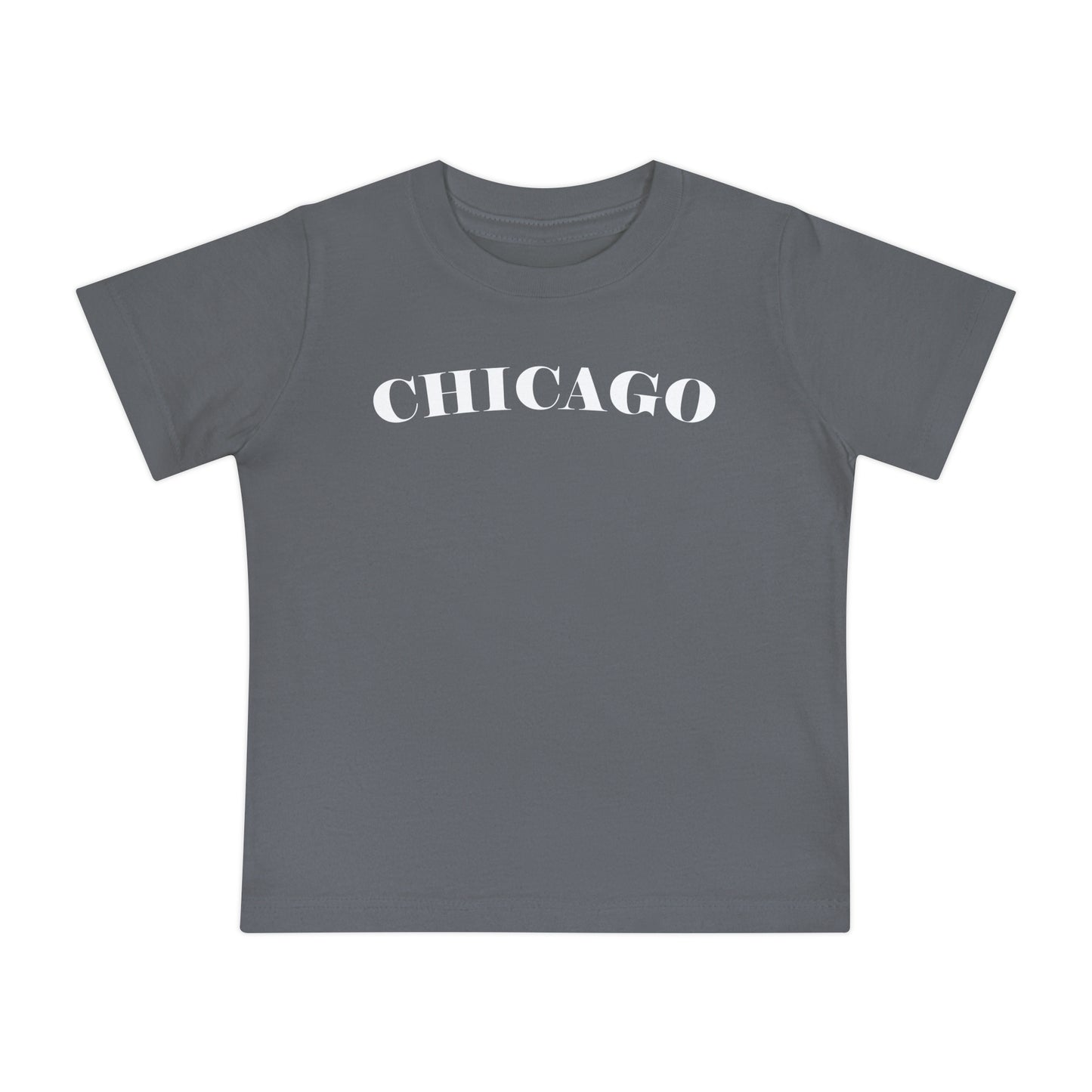 Mystery Noir Chicago Skyline Sunset Unisex Baby Short Sleeve T-Shirt