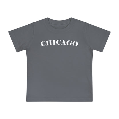 Mystery Noir Chicago Skyline Sunset Unisex Baby Short Sleeve T-Shirt