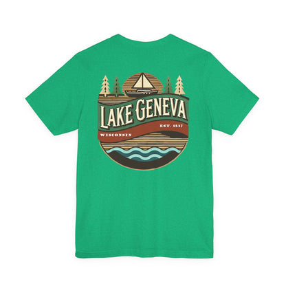 Retro Lake Geneva Unisex Jersey Short Sleeve Tee