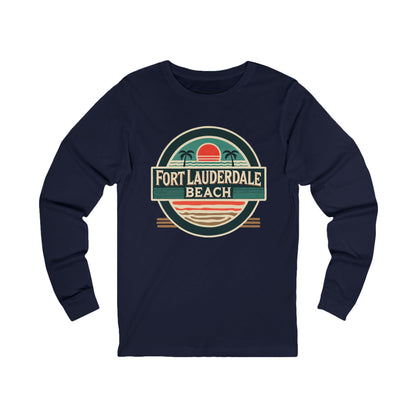 Vintage Fort Lauderdale Unisex Jersey Long Sleeve Tee