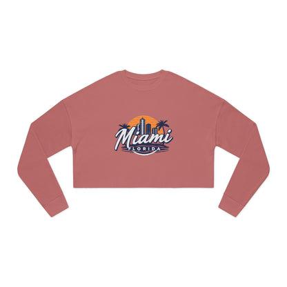 Retro Miami Women's Cropped Sweatshirt