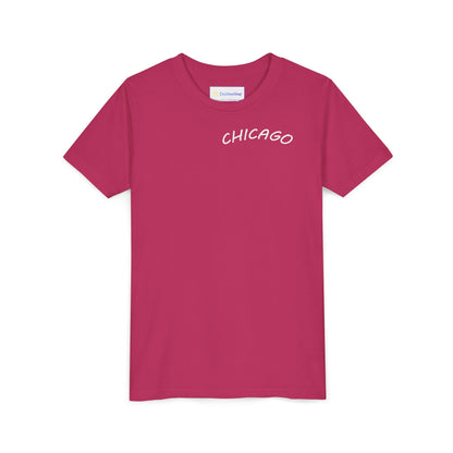 Retro Chicago Sunset Unisex Youth Short Sleeve Tee