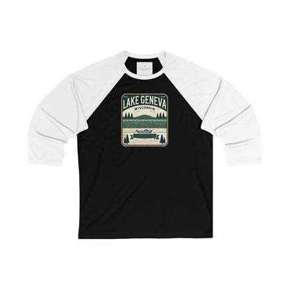 Vintage Lake Geneva Men's 3/4 Sleeve Baseball Tee