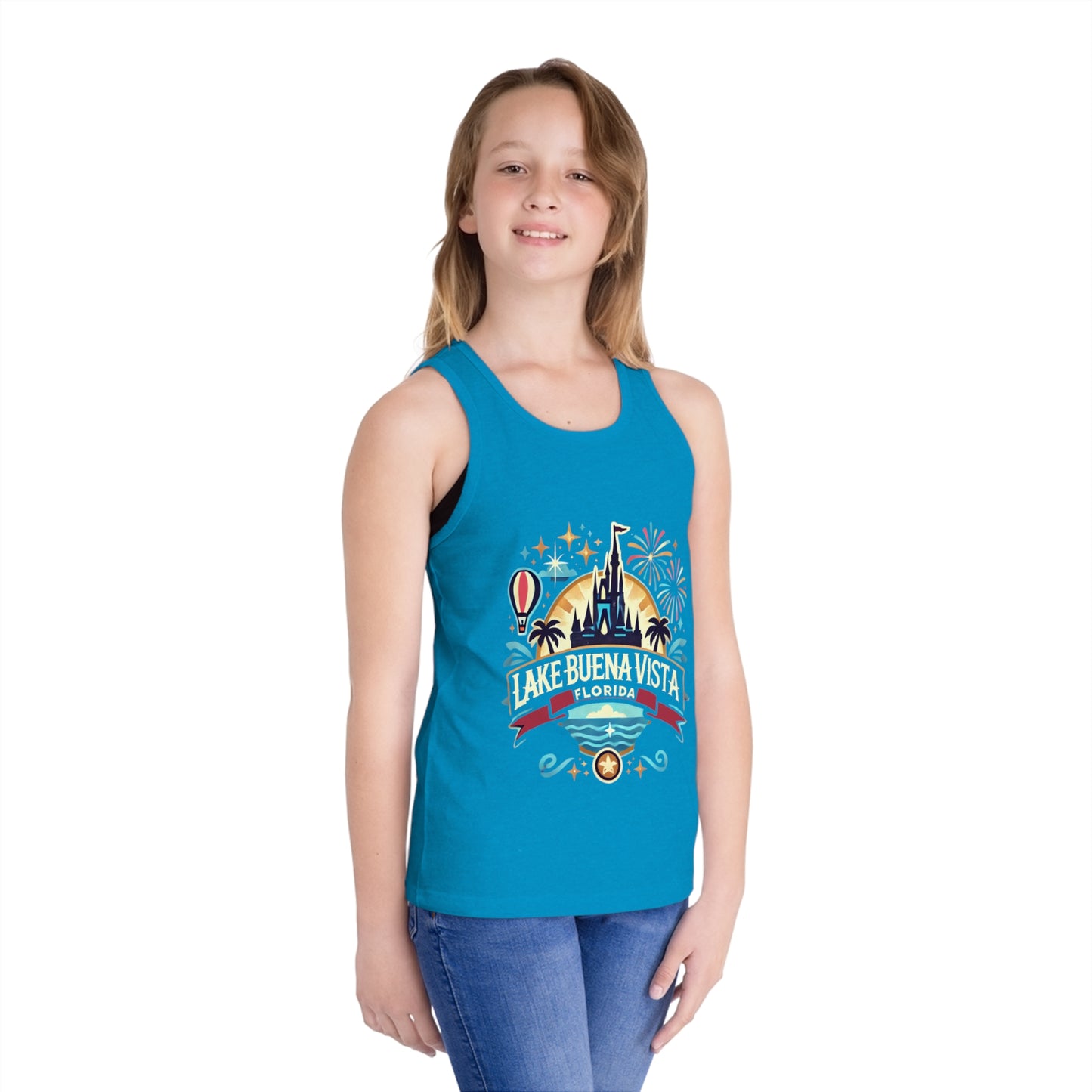 Adventurous Lake Buena Vista Unisex Kids Jersey Tank Top