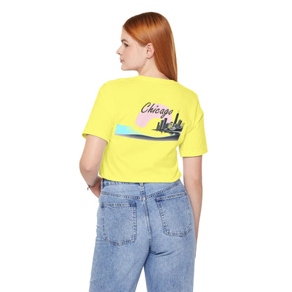 Elegant Chicago Skyline Unisex Jersey Short Sleeve Tee