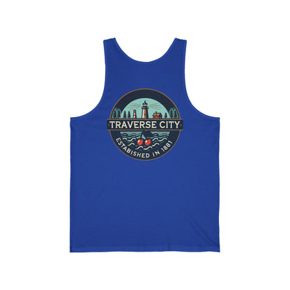 Vintage Traverse City Unisex Jersey Tank