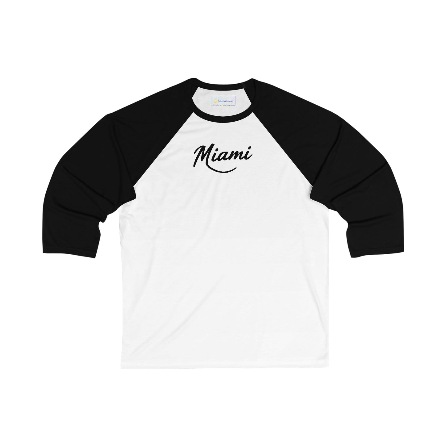 Retro Miami Men's 3/4 Sleeve Baseball Tee