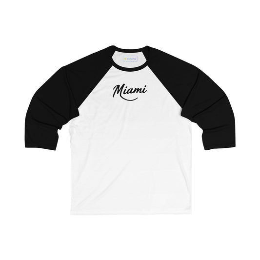 Retro Miami Men's 3/4 Sleeve Baseball Tee
