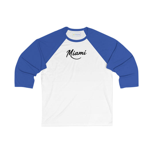 Retro Miami Men's 3/4 Sleeve Baseball Tee