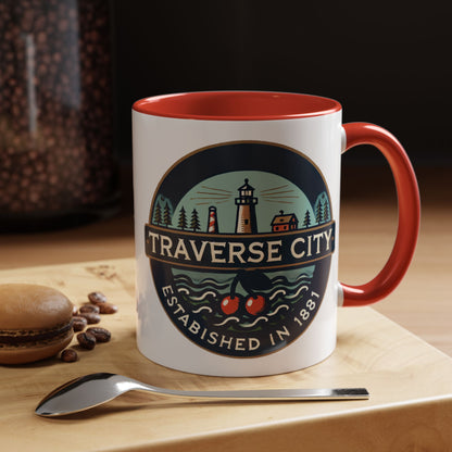 Vintage Traverse City Accent Coffee Mug