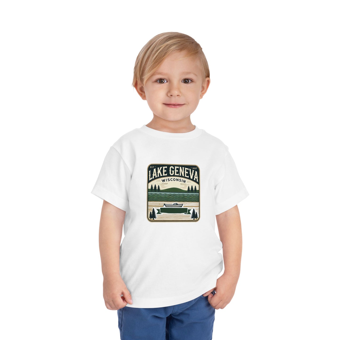 Vintage Lake Geneva Unisex Toddler Short Sleeve Tee