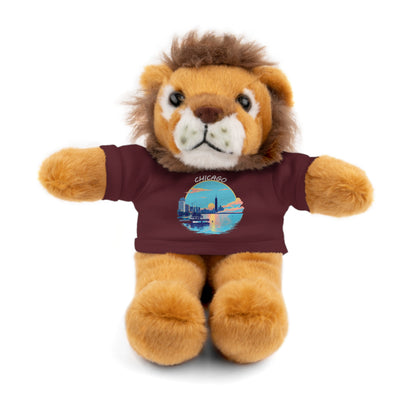 Retro Chicago Sunset Stuffed Animals with Tee