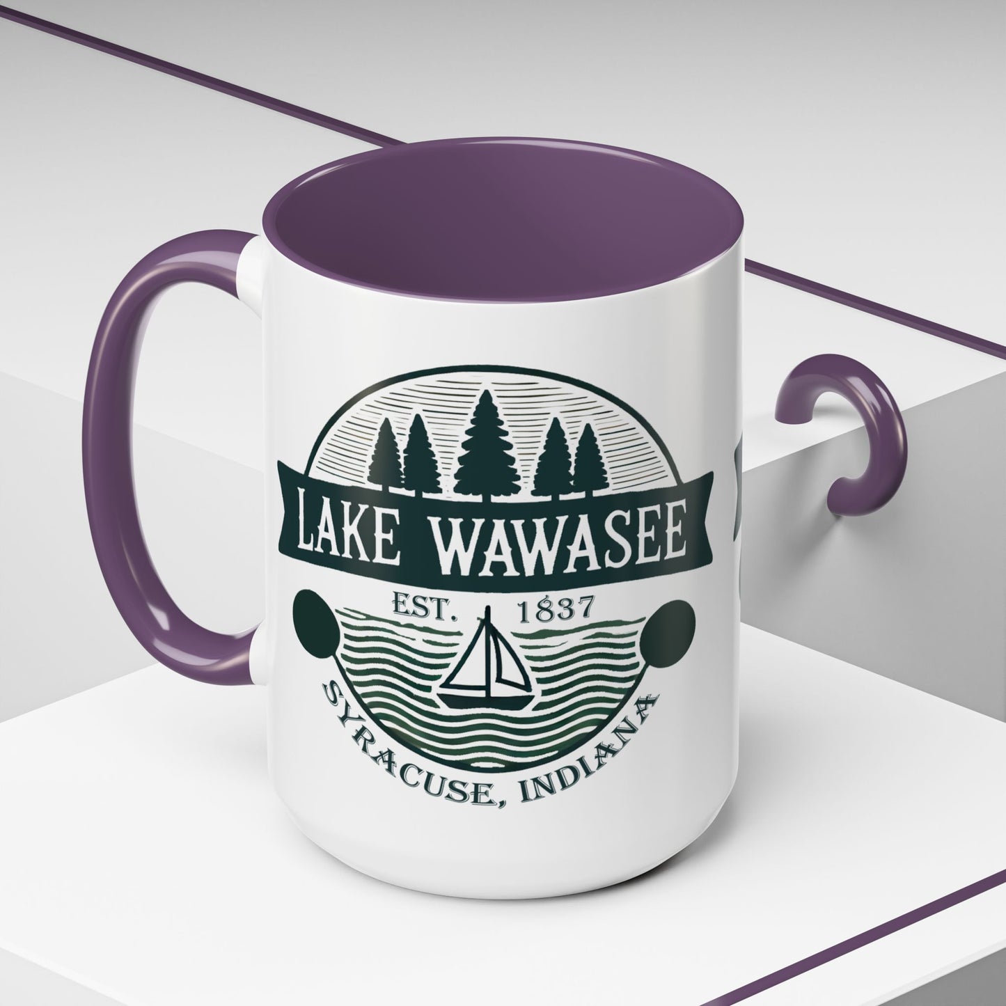 Vintage Lake Wawasee Accent Coffee Mug