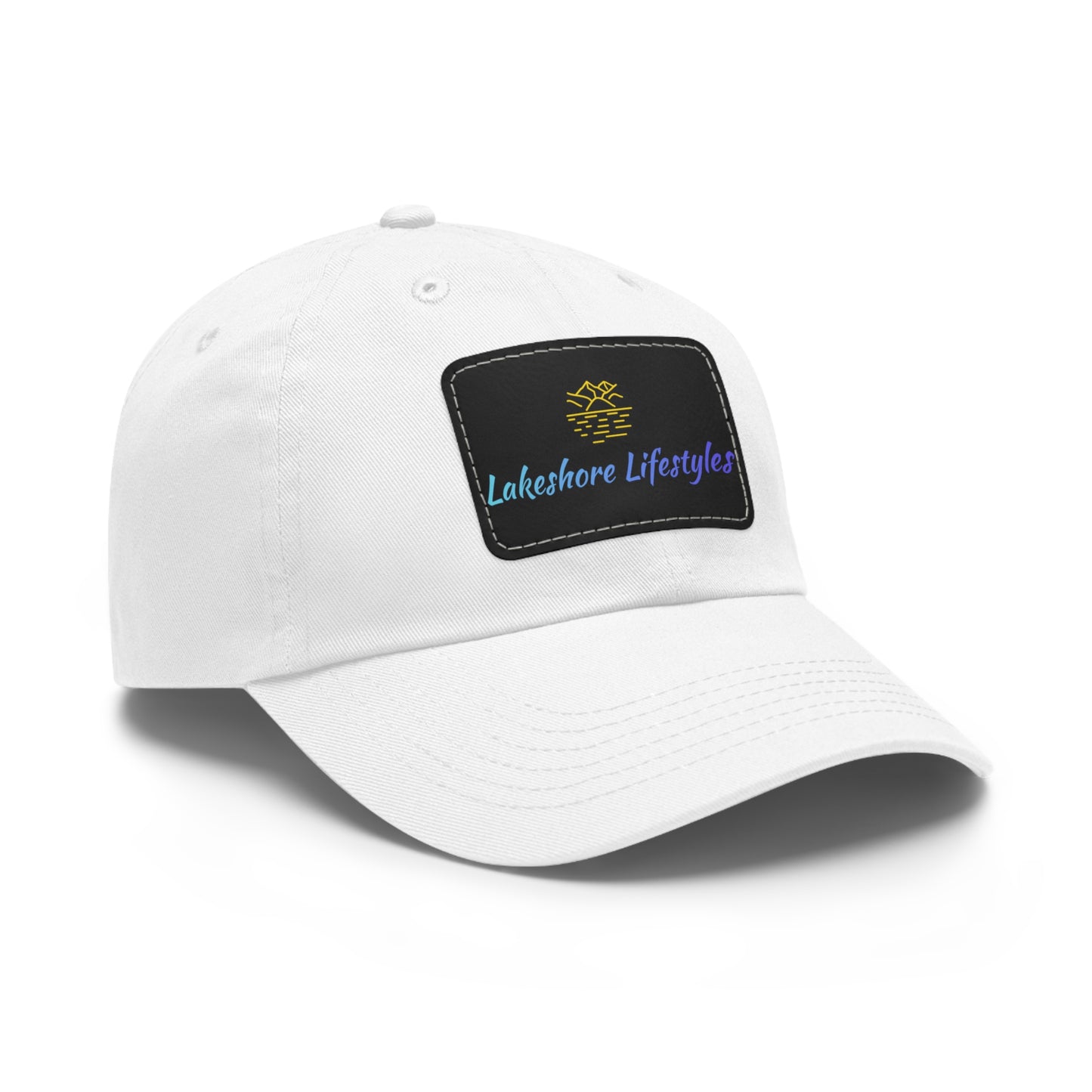 Lakeshore Lifestyles Dad Hat with Leather Patch (Rectangle)