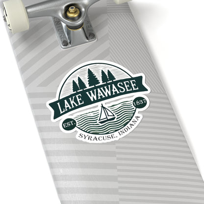 Vintage Lake Wawasee Kiss-Cut Sticker