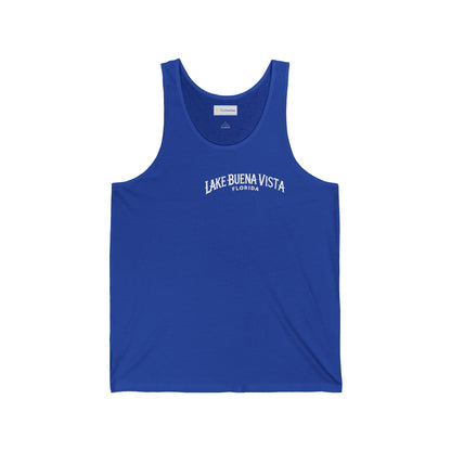 Adventurous Lake Buena Vista Unisex Jersey Tank
