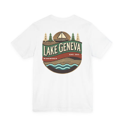 Retro Lake Geneva Unisex Jersey Short Sleeve Tee