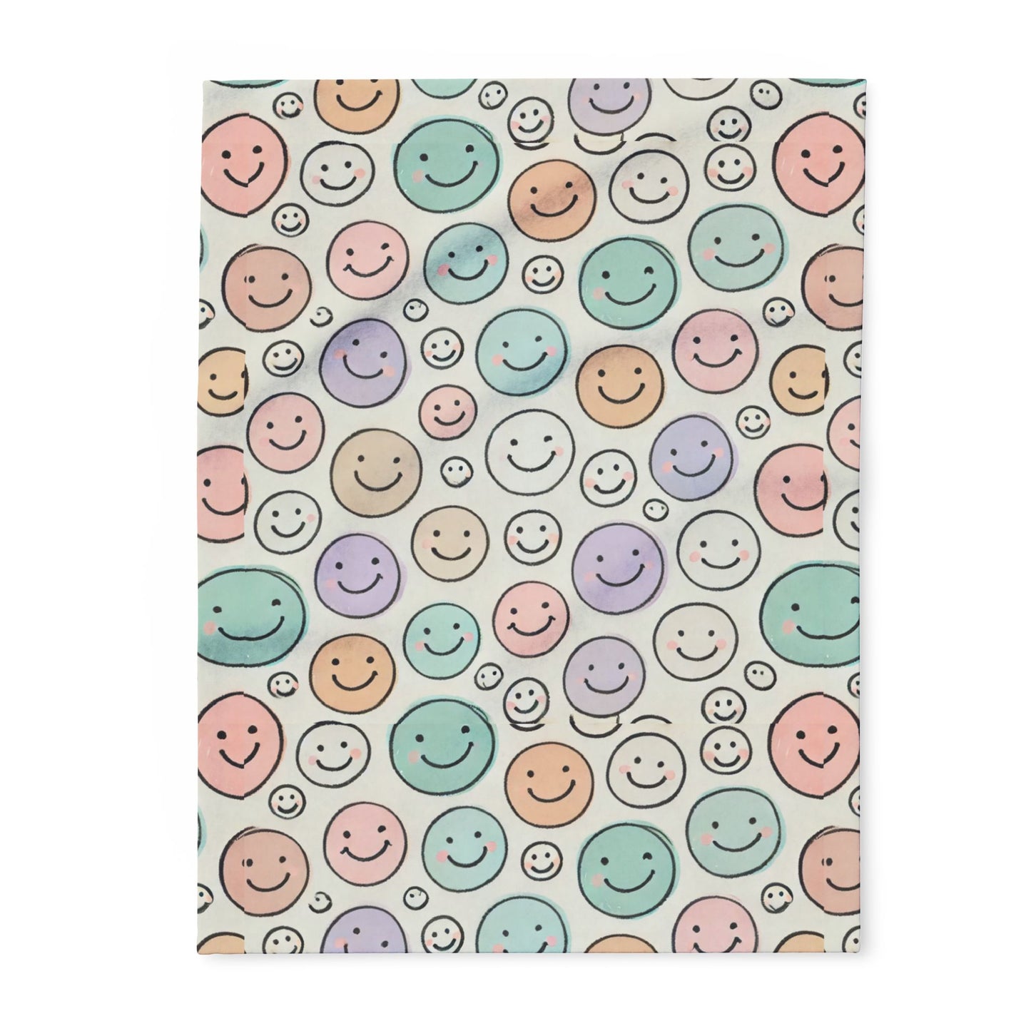 Pastel Smiles Arctic Fleece Blanket