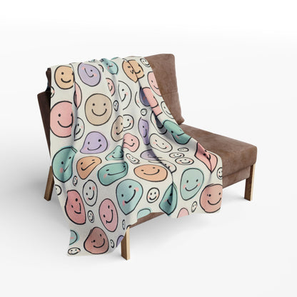 Pastel Smiles Arctic Fleece Blanket