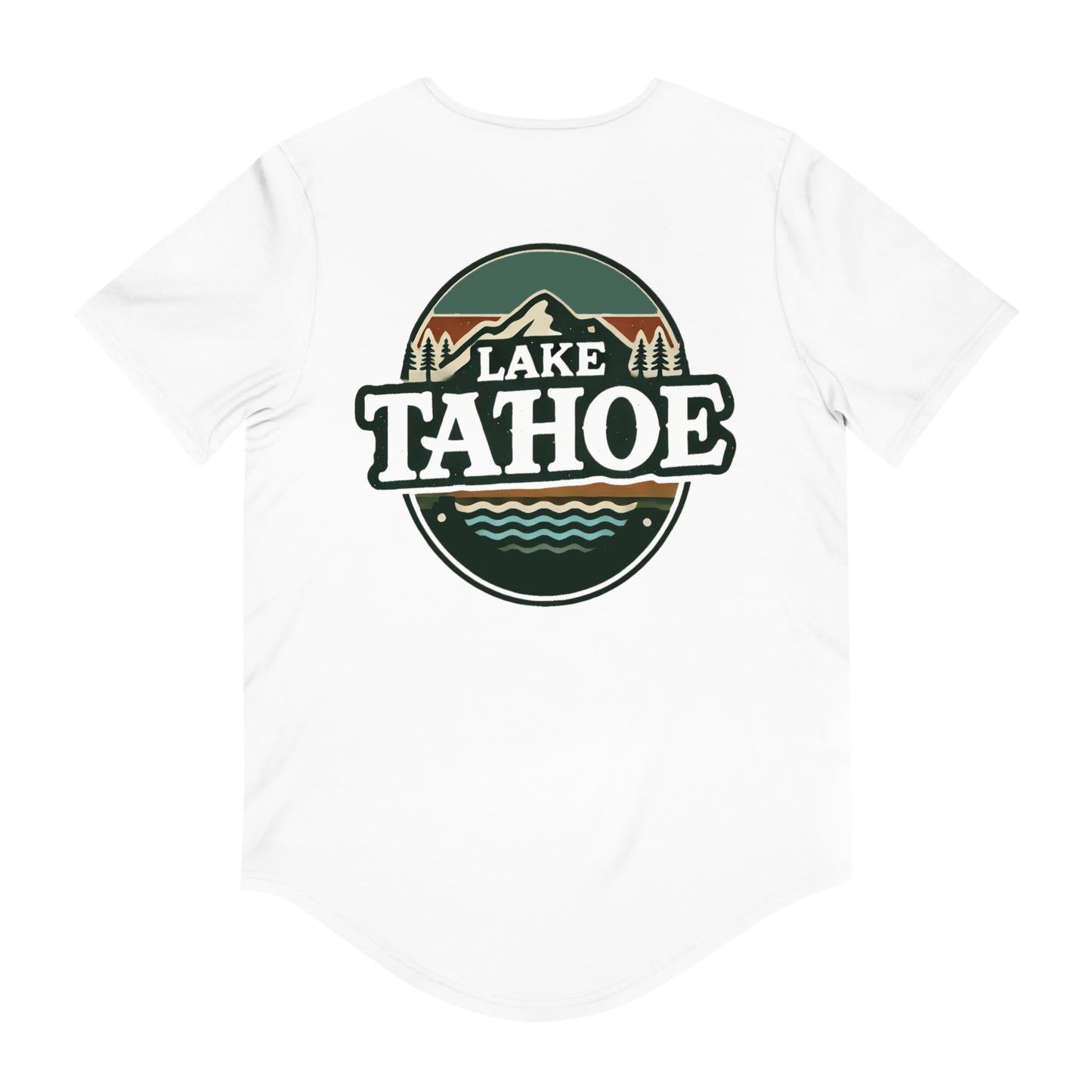 Vintage Lake Tahoe Men's Jersey Curved Hem Tee