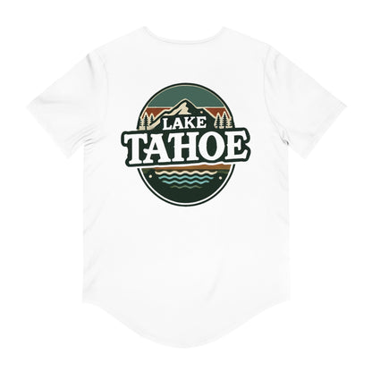 Vintage Lake Tahoe Men's Jersey Curved Hem Tee