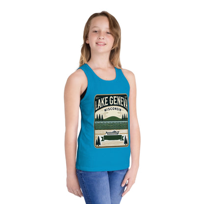 Vintage Lake Geneva Unisex Kids Jersey Tank Top