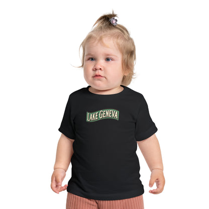 Retro Lake Geneva Unisex Baby Short Sleeve T-Shirt