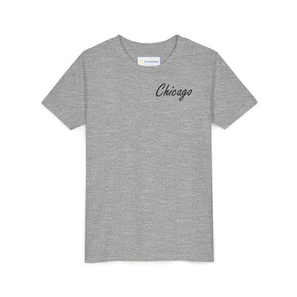 Elegant Chicago Skyline Unisex Youth Short Sleeve Tee