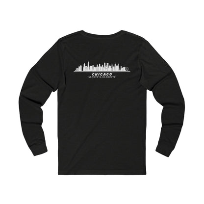 Latitudes Chicago Skyline Unisex Jersey Long Sleeve Tee