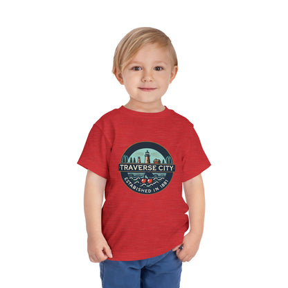 Vintage Traverse City Unisex Toddler Short Sleeve Tee