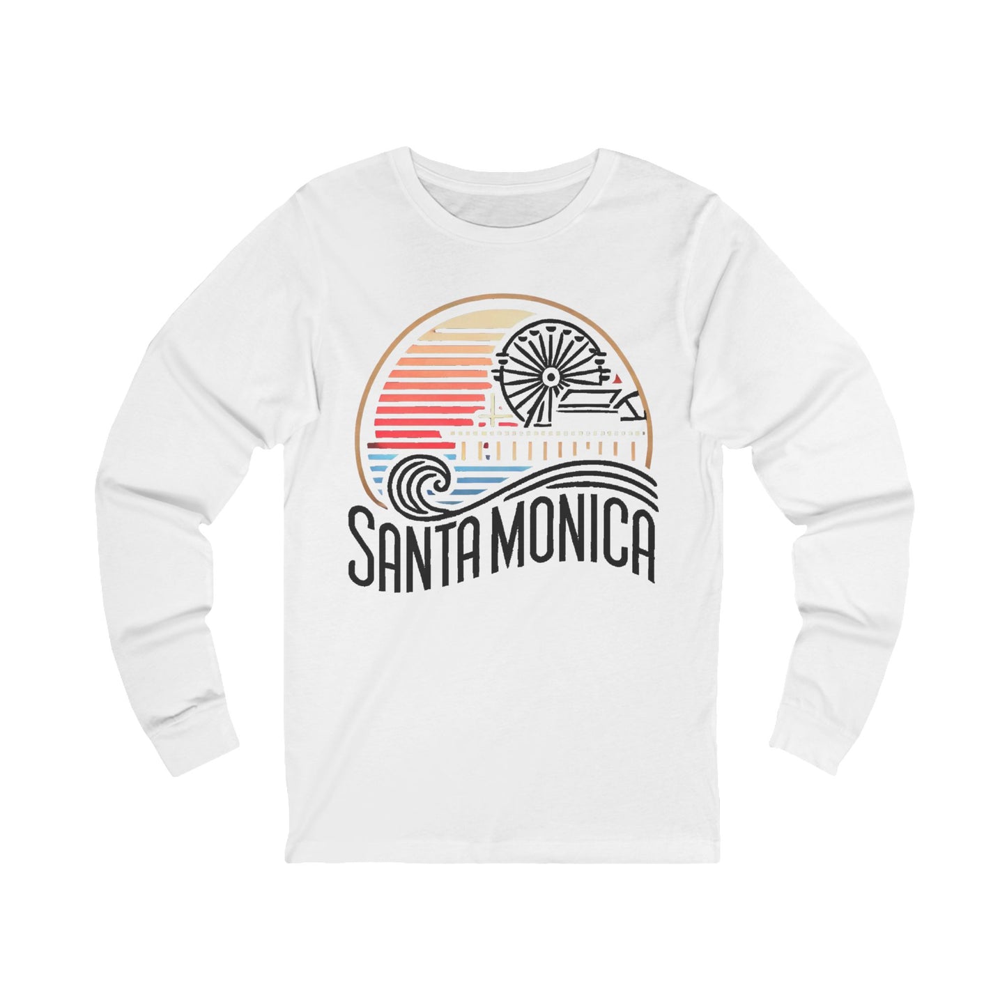 Vibrant Santa Monica Unisex Jersey Long Sleeve Tee