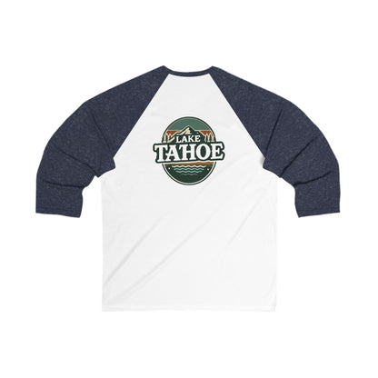 Vintage Lake Tahoe Men's 3/4 Sleeve Baseball Tee