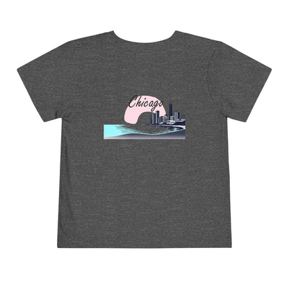 Elegant Chicago Skyline Unisex Toddler Short Sleeve Tee
