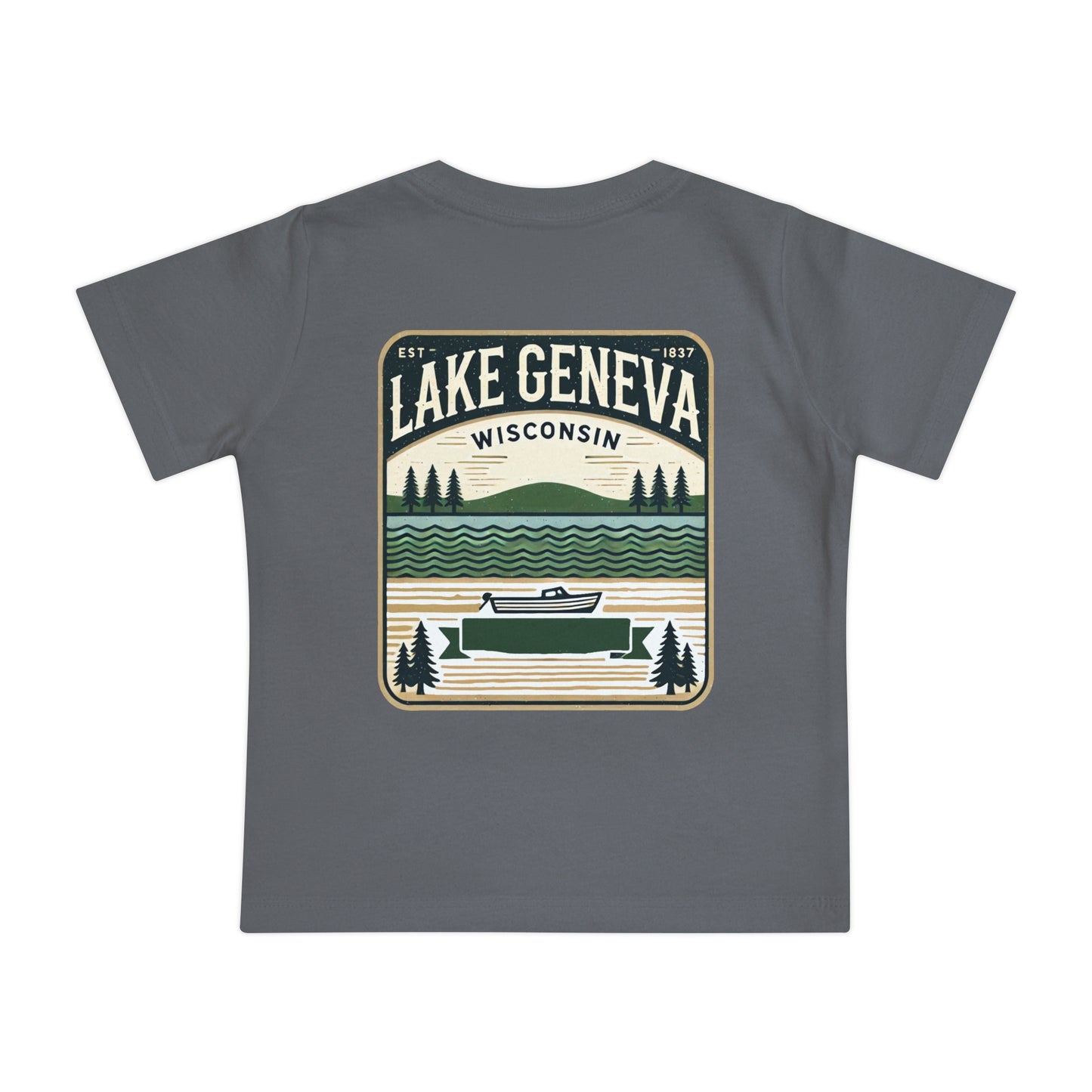 Vintage Lake Geneva Unisex Baby Short Sleeve T-Shirt