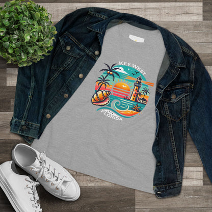 Vibrant Key West Women's Cotton Tee