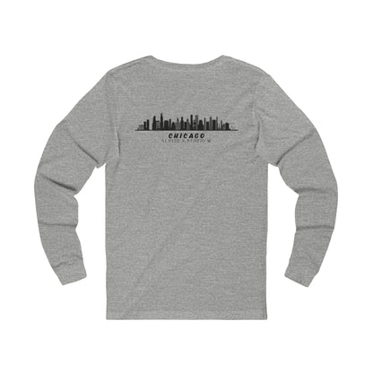 Latitudes Chicago Skyline Unisex Jersey Long Sleeve Tee